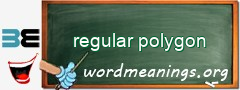 WordMeaning blackboard for regular polygon